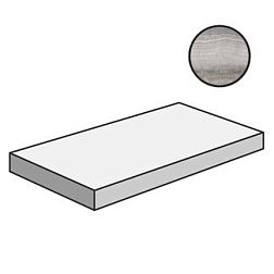 Керамическая плитка Cerdomus Skorpion Angolo Dx Grad.C.Retta Grey Lev 80283 Ступень 33x120 см