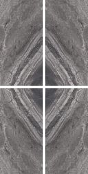 Керамическая плитка Cerdomus Supreme Book Match Charcoal Levigato S/4 77535 Декоративный элемент 60x120 см