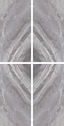 Керамическая плитка Cerdomus Supreme Book Match Grey Levigato S/4 77536 Декоративный элемент 60x120 см