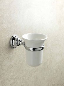 Stil Haus Smart, настенный керамический стакан, бронза - белая керамика, SM10(25-BI)