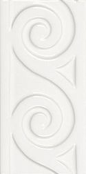 Керамическая плитка Adex Neri ADNE4118 Relieve Mar Blanco Z Бордюр 7,5х15 см