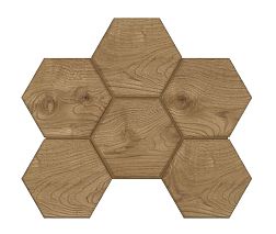Керамическая плитка Ametis Selection SI04 Walnut Hexagon Коричневая Неполированная Мозаика 25х28 см