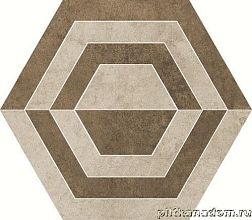 Paradyz Scratch Beige Heksagon А Декор 26х29,8 см