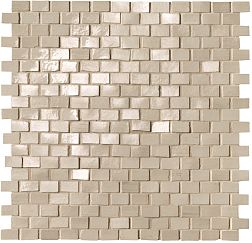 Керамическая плитка Fap Ceramiche Brickell Beige Brick Mosaico Gloss Мозаика 30x30 см