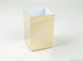 Surya Metall, квадратный металлический стакан 6х6хh9 см, золото, 6227/GO