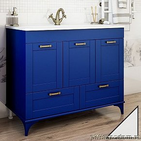 Sanflor Ванесса Тумба 105-2 напольная с раковиной Оскар 105, Индиго 107,5х85,3х47,5