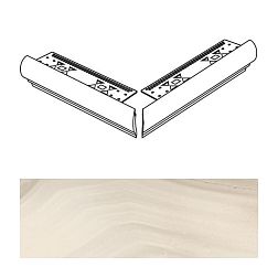 Керамическая плитка Roberto Cavalli Agata Bianco Angolare Toro Con Lamina Бордюр 4x60 см