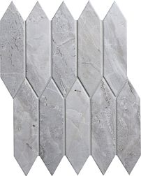 Bonaparte Керамическая мозаика Level Light Серая Матовая 25,5х31,3 (4,8х19,5)