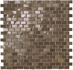 Керамическая плитка Fap Ceramiche Brickell Brown Brick Mosaico Gloss Мозаика 30x30 см