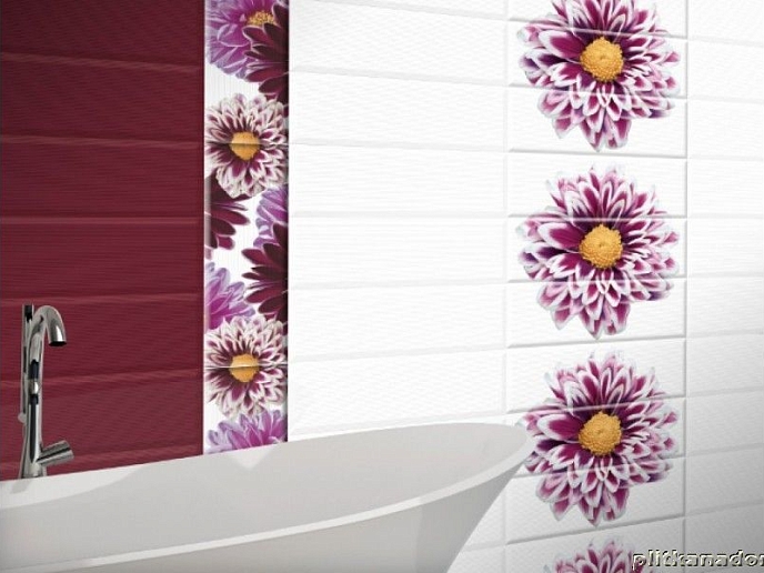 Керамическая плитка Absolut Keramika Aure Flowers